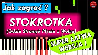 Stokrotka rosła polna Gdzie Strumyk Płynie z Wolna  Piano Keyboard Tutorial [upl. by Niveg132]