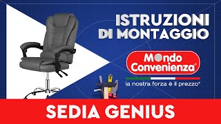 Istruzioni di Montaggio Sedia da Ufficio Genius  Mondo Convenienza [upl. by Liam691]