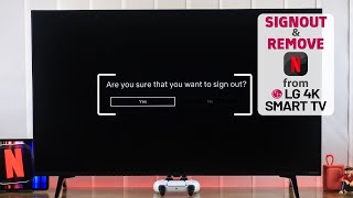 LG Smart TV How to Logout of Netflix Sign Out [upl. by Paschasia244]