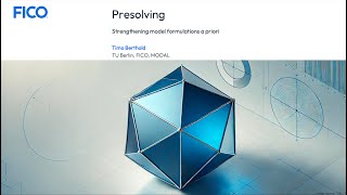 MIP Solving Presolving [upl. by Libenson]