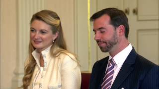 Le mariage civil de Guillaume et Stéphanie  couple grandducal héritier du Luxembourg [upl. by Avictor]