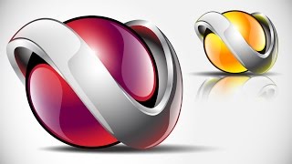 How to create FULL 3D Logo Design in Adobe Illustrator CS5 HD1080p V1 [upl. by Tamas]