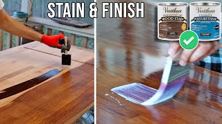 Stain amp Finish Wood Like A Pro Step By Step  Tips amp Tricks [upl. by Delphine524]