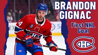 Brandon Gignac 74 Montréal Canadiens first NHL goal Feb 13 2024 [upl. by Telimay]