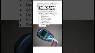 Signs  symptoms of hypoglycemia [upl. by Anawik]