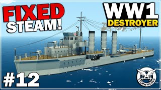 OUR SHIP MOVES AGAIN  WW1 Destroyer Build  Stormworks  Part 12 [upl. by Ynnoj78]