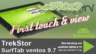 TrekStor SurfTab ventos 97  First touch amp view  anDROID TV [upl. by Thgiwed305]