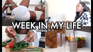 95 WORK WEEK IN MY LIFE  WFH Workouts Healthy lunch recipes  Dealing w Anxiety  Tanicha Rose [upl. by Arodnap]