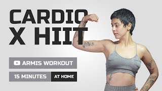 15 MIN CARDIO X HIIT WORKOUT  AT HOME WITHOUT EQUIPMENT [upl. by Lamphere]