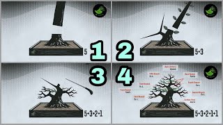 how to make bonsai tree step by step animation for beginner  llustrasi membentuk bonsai buat pemula [upl. by Aruasi323]