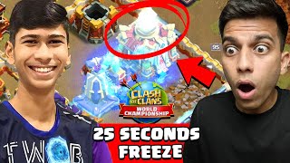 this GUY is GENIUS 25 Seconds Freeze on PRO TH16 Clash of Clans [upl. by Moseley]