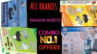 ALL DRAGON SHEETS COMBO OFFER STECH BRAND LUKIA BRAND KARANI BRAND DOTPOT PVC CARD SHEETS [upl. by Gonnella]