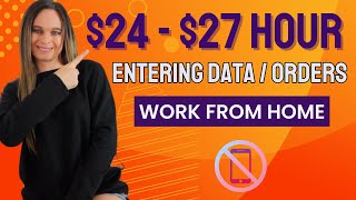 24  27 Hour Entering Data  Orders NonPhone Work From Home Jobs  Hiring ASAP With No Degree [upl. by Alliuqal]