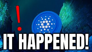 CARDANO ADA IT HAS FINALLLY HAPPENED   WHAT’S NEXT FOR THE PRICE  CARDANO PRICE PREDICTION💥 [upl. by Melburn789]