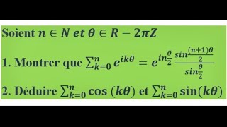 Fonction Hyperbolique et calcul de belles sommes [upl. by Cutler431]