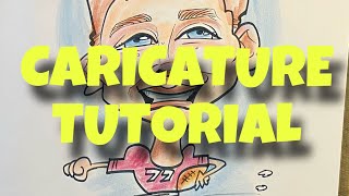 CARICATURE DRAWING PROCESS HOW TO DRAW A CARICATURE WITH LIKENESS [upl. by Calendra]