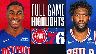 PISTONS at 76ERS  FULL GAME HIGHLIGHTS  April 9 2024 [upl. by Nesaj]