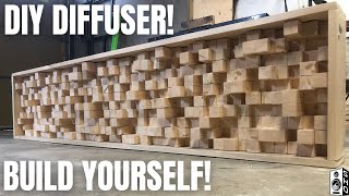 HOW TO BUILD AN ACOUSTIC SOUND DIFFUSER DIY PRO [upl. by Lerud]