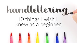 Beginner Hand Lettering Tutorial  10 Things I Wish I Knew As A Beginner  Learn How To Hand Letter [upl. by Henryetta931]