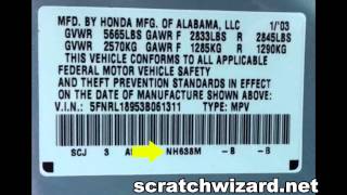 How to find your Hondas paint code [upl. by Rednal]