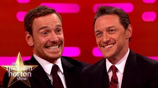 Michael Fassbender amp James McAvoy Love Smacking Each Other  The Graham Norton Show [upl. by Autrey]