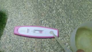 Positive pregnancy test with faint line [upl. by Airasor]