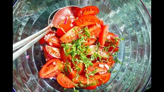 Tomatensalat Rezept Video  Tomato Salad Recipe Video [upl. by Maybelle954]