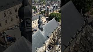 Nevers à vos pieds du haut de la cathedrale  un panorama à couper le souffle sur la vieille ville [upl. by Ayrolg]