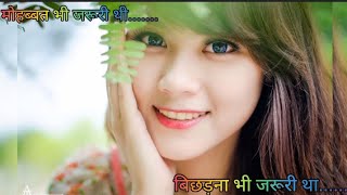 Mohabbat Bhi Jaruri thi Bichhadna Bhi Jaroori tha  Full song Zaroori Tha Full song  New Sad song [upl. by Encratis314]