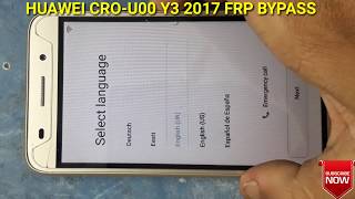 FRP BYPASS HUAWEI Y3 2017 CROU00 WITHOUT PC [upl. by Ydneh]