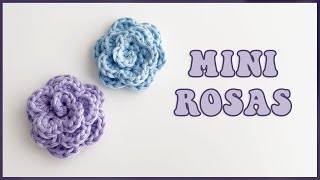 Rosa Pequeña Tejida a Crochet  Super fácil  Crochet Mini Rose [upl. by Nnauol]