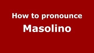 How to pronounce Masolino da Panicale ItalianItaly  PronounceNamescom [upl. by Nnaassilem]