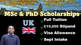 Final Call Fully Funded MSc amp PhD Scholarships in the UK Closing in May [upl. by Screens515]