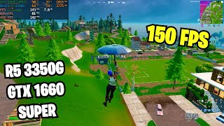 AMD Ryzen 5 PRO 3350G  GTX 1660 Super  Fortnite Performance Mode Benchmark 1080p [upl. by Onig]