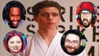 Reactions to Robby vs Cobra Kai  Season 4 Episode 1 [upl. by Ahsuatan212]