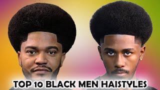 Top 10 Most Beautiful Black Men Haircuts Compilations 2024 ✂️ Taper fade  Afro  Mid Fade  Twists [upl. by Faust881]