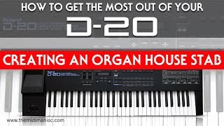 Roland D20 How to create an organ house stab chord [upl. by Nylaras773]