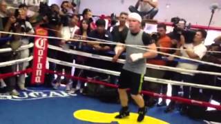 Canelo Alvarez vs Floyd Mayweather canelo in camp [upl. by Arihaj328]