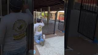 JOB IN PROCESS Metal Gate and Guard fence repainting [upl. by Perlman]