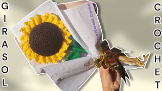 🌻Girasol tejido a Crochet Ramo de Girasol a crochet Girasol Grande tejido flores a crochet facil [upl. by Ontine]