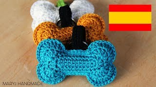 Hueso tejido a crochet  amigurumi  aplicacion  MARYJ HANDMADE [upl. by Ycul832]