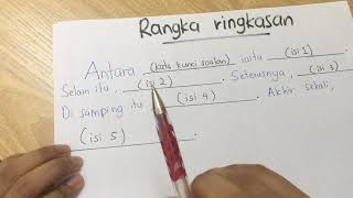 CARA MENULIS RINGKASAN BAHASA MELAYU TING 1 TING 3 [upl. by Ablasor]