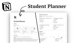 Notion Student Planner Template Tour FREE Download [upl. by Zsa Zsa228]