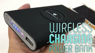 8000 mAh Power Bank with builtin Qu Wireless Charger by Danan Review [upl. by Atteval]