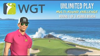 WGT Golf Unlimited Play MultiRound Challenge Round 1 of 3 Pebble Beach [upl. by Greene]