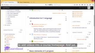 Moodle 30 Tutorial for Beginners  Video Lectures [upl. by Servetnick]