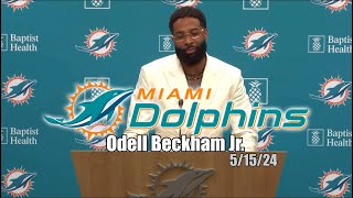 Odell Beckham Jr Condensed Interview Miami Dolphins Football amp IMO [upl. by Ahsilam]