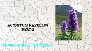 Aconite Napellus part2 homoeopathic materia Medica bhms hmm homoeopathy [upl. by Fondea]