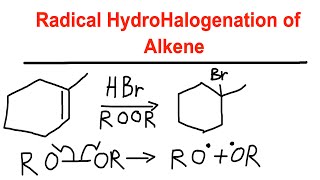 Radical Hydrohalogenation of Alkene  AntiMarkovnikov  Organic Chemistry [upl. by Thain478]