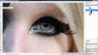 How To Edit Eyes Using Gimp [upl. by Epuladaug]